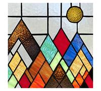 Window Film Frosted Stained Glass Films,Customized Art Deco Design Static Cling Sticker,Home Decor Foil Window Treatment (Color : 26, Size : 58X58cm)