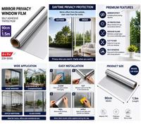 Window Film Mirror Privacy Tint Reflective One Way Self Adhesive 90cm x1.5m