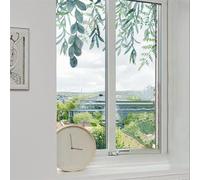 Window Film Privacy 30x90cm Green Leaf Privacy Film For Glass Windows,Blackout Window Film Self-Adhesive,Window Frosting Film For Home Office Bathroom Bedroom,Opaque Window Film