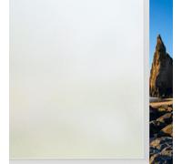 Window Film Privacy 65 x 490 cm Anti-Uv Static Cling Without Glue Windows Static Cling for Office Bathroom Home, Pure scrub