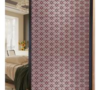 Window Film Privacy Abstract Brick Red Glass Frosted Privacy Film For Glass Windows Static Cling No Glue Window Films Covering Self Adhesive Anti Uv For Office Bathroom Home 45x100cm/1 Pcs