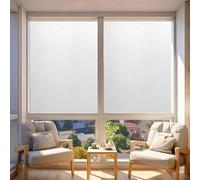 Window Film Privacy Film 110 x 140 cm, No Glue Window Sticker, Privacy, Opaque, UV Protection, Static Cling, Privacy Film Window Frosting Film with Toolkit for Office, White frosted