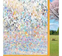 Window Film Privacy Film for Glass 120 x 240 cm Anti-Uv Static Cling Without Glue Self-Adhesive Glass for Windows for Office Bathroom Home, Crescent