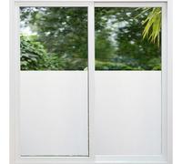 Window Film Privacy for Glass 70 x 250 cm Non Adhesive No Glue Static Cling Blackout Stickers, Window Film Frosted Opaque for Living Room and Office, White frosted
