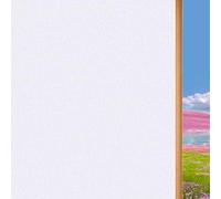 Window Film Privacy for Glass Windows 55 x 395 cm Self Adhesive Opaque Static Cling Decorative Static Cling Film for Home Bathroom Office, White frosted