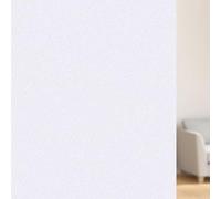 Window Film Privacy Frosted Glass 110 x 1000 cm Self Adhesive Static Cling Removable Without Glue Or Residue Privacy Film for Glass Windows for Home Bathroom Bedroom Office, White frosted