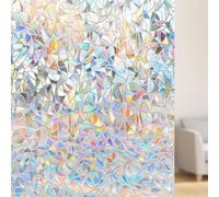 Window Film Privacy Frosted Glass 30 x 1000 cm Self Adhesive Static Cling Removable Without Glue Or Residue Privacy Film for Glass Windows for Home Bathroom Bedroom Office, Crescent