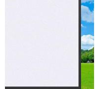 Window Film Privacy Frosted Glass 90 x 760 cm Static Cling, No Glue Opaque Window Film Anti-Uv Self-Adhesive Frosting Films for Home Bathroom Bedroom Office, White frosted