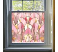 Window Film Privacy Golden Camel Pink Frosted Window Film Privacy Film for Glass Windows Glass Frosting Film Glass Film Bathroom Film for Windows Privacy Durable Privacy Window Film 50x50cm/1 Pcs