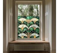 Window Film Privacy Golden Green Graffiti Frosted Window Film Privacy Film for Glass Windows Glass Frosting Film Glass Film Bathroom Film for Windows Privacy Durable Privacy Window Film 50x100x2 pcs