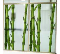 Window Film Privacy Green Bamboo Glass Frosted Privacy Film For Glass Windows Static Cling No Glue Window Covering Self Adhesive Anti Uv For Office Bathroom Home 60x116cm/2 Pcs