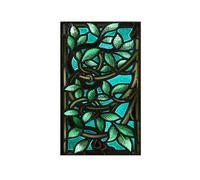 Window Film Privacy Green Leaves One Way,Reflective Anti Uv,Anti Glare Window Film Self Adhesive Opaque Window Film For Frosted Static Glass Cover For Office,Home,Kitchen