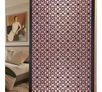 Window Film Privacy Grey Red Flower Glass Frosted Privacy Film For Glass Windows Static Cling No Glue Window Films Covering Self Adhesive Anti Uv For Office Bathroom Home 60x100cm/1 Pcs