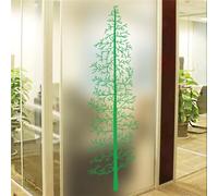 Window Film Privacy Light Green Tree Glass Frosted Privacy Film For Glass Windows Static Cling No Glue Window Covering Self Adhesive Anti Uv For Office Bathroom Home 60x116cm/4 Pcs