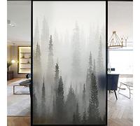 Window Film Privacy Natural Foggy Forest Decorative Window Coverings Film Stained Cling Glass Film Removable for Bathroom Shower Door Frosted 23.6"x55.1"(60x140cm)