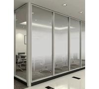 Window Film Privacy One/Two Way Privacy Gradient Glass Film for Office, Decorative Window Semi Privacy Film Transparent Stickers, Self-adhesive Window Clings(Two-way B,HxW 210x2100cm/6.8x68ft)