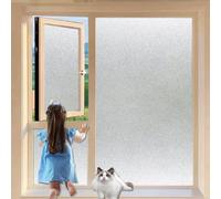 Window Film Privacy Patterned 110 x 220 cm, No Glue Window Sticker, Privacy, Opaque, UV Protection, Static Cling, Frosted Window Film Opaque Glass Film, for Office, Pure scrub