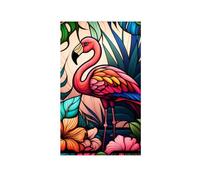 Window Film Privacy Pink Flamingos Film For Glass,Windows Frosting Film,Static Cling, Anti Uv,No Glue,Self Adhesive Opaque Window Film For Office Kitchen Bathroom