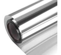 Window Film Privacy,Privacy Film For Glass Windows One Way Mirror Reflective Window Film,Vinyl Self Adhesive Solar Film For Home Building Heat Control Glass Window Sticker(Silver,50x500cm)