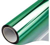 Window Film Privacy,Privacy Film For Glass Windows Privacy Window Film Sun Blocking Mirror Reflective Window Tint One Way Heat Control Anti Glass Uso apto para Home Office(Green-silver,40x200 cm)