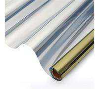 Window Film Privacy,Privacy Film For Glass Windows Silver Privacy Window Film One Way Mirror, Heat Control Sun Blocking Blackout Glass Door Reflective Window Tinting Film Uso apto para Home(Gold-silve