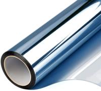 Window Film Privacy,Privacy Film For Glass Windows Sunscreen Glass Window Film One-way Perspective Anti-peeping Window Tint Heat Shield Film(Blue silver,40x300 cm)