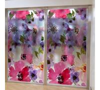 Window Film Privacy Purple Pink Green Glass Frosted Privacy Film For Glass Windows Static Cling No Glue Window Covering Self Adhesive Anti Uv For Office Bathroom Home 60x116cm/1 Pcs