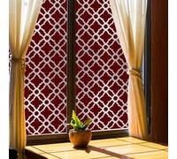Window Film Privacy White Red Glass Frosted Privacy Film For Glass Windows Static Cling No Glue Window Films Covering Self Adhesive Anti Uv For Office Bathroom Home 60x100cm/1 Pcs