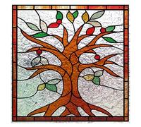 Window film Window Film Frosted Stained Glass Films,Customized Art Deco Design Static Cling Sticker,Home Decor Foil Window Treatment For decoration(19,50X100cmx2)