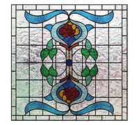 Window film Window Film Frosted Stained Glass Films,Customized Art Deco Design Static Cling Sticker,Home Decor Foil Window Treatment For decoration(13,40X40cm)