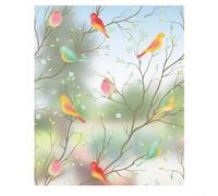 Window Film with Bird Pattern for Privacy and Decorative Use Offering UV Protection and Damage Installation on Smooth Glass