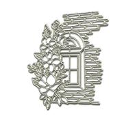 Window Floral Cutting Dies Metal Embossing Stencils Carbon Steel Die Cut Templates for Craft Card Making Scrapbooking Paper Craft Cutting Tool