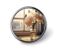 Window Flower Round Badge Cute Brooch Hats Jackets Decor Personalized Lapel Pin Clothing Jewelry Accessories for Wedding Party Gift