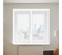 Window Fly Screen 100 x 90 cm Selfadhesive Tape Fly Screen for Window Custom Size for Living Room Bedroom Offfice, White