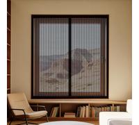 Window Fly Screen 100 x 90 cm with Selfadhesive Selfadhesive Window Screen Mesh with Installation Accessories for Home, Office, Bedroom, Living Room Kitchen, Black