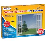 Window Fly Screen 130x150cm with Adhesive Tape - Insect Netting Mesh for Windows and Doors - Blocks Flies Mosquitoes Wasps Bugs - Cut to Size Waterproof Durable Easy Fit DIY Installation Bug Protector