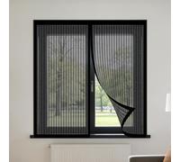 Window Fly Screen 170 x 145 cm Prevents Insects Flies Mosquitoes from Entering The Room Fly Screen for Window Easy Installation for Windows Doors and Patio Screens, Black