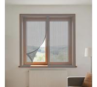 Window Fly Screen 175 x 135 cm Selfadhesive Tape Fly Screens for Windows Magnetic Easy Installation for Windows Doors and Patio Screens, Grey