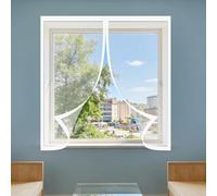 Window Fly Screen 60 x 100 cm Keep Fly Mosquito Out DIY Screen for Windows Custom Size for Home, Office, Bedroom, Living Room Kitchen, White