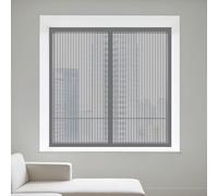 Window Fly Screen 70 x 130 cm with Selfadhesive Bug Net for Windows Excellent Ventilation While Blocking Bugs for Windows Doors and Patio Screens, Grey