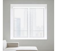 Window Fly Screen 70 x 130 cm with Selfadhesive Bug Net for Windows Excellent Ventilation While Blocking Bugs for Windows Doors and Patio Screens, White