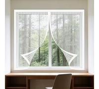 Window Fly Screen 90 x 95 cm Keep Fly Mosquito Out Mosquito Net Window Custom Size for Bedroom, Living Room, Kitchen Patio, White