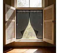 Window Fly Screen Magnetic 200 x 133 cm Fly Screen Window Mesh Bug Auto Closer No Gap Easy Installation, Net for Flies Mosquito, with Magic Tape, for Balcony, Black