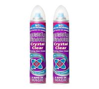 Window Foaming Glass Cleaner Spray 300ml x 2 - Streak Free Crystal Clear Shine for Windows, Mirrors & Car Glass - No Perfume, No Dyes