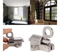 Window Gate Security Pull Ring Spring Bounce Door Bolt Aluminum Latch Lock for Home Toilet Bedroom Office Zinc Alloy Automatic Handle LocksDoor and window hardware and locks
