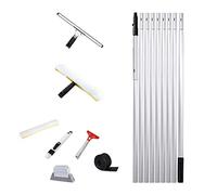 Window Glass Cleaner 7m/8m/9m/10m Long Handled Cleaning Kit Window Squeegee Cleaner Squeegee & Window Washer Combo for Indoor/Outdoor High Window Long Reach Window Cleaner (9m)