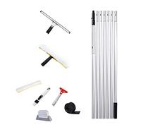 Window Glass Cleaner 7m/8m/9m/10m Long Handled Cleaning Kit Window Squeegee Cleaner Squeegee & Window Washer Combo for Indoor/Outdoor High Window Long Reach Window Cleaner (7m)