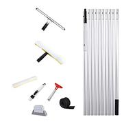 Window Glass Cleaner 7m/8m/9m/10m Long Handled Cleaning Kit Window Squeegee Cleaner Squeegee & Window Washer Combo for Indoor/Outdoor High Window Long Reach Window Cleaner (10m)