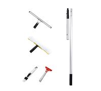 Window Glass Cleaning Equipment with Extension Pole Glass Cleaning Tools 1.4m/2.4m/3.4m/4.4m/5m/6m Long Handle Window Squeegee Cleaning Kit for Glass Door, Bathroom, Floor (1.4m)