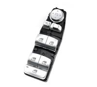Window Glass Lift Switch Button For X3 For X4 For X5 For 5 6 Series For G30 For G31 For G01 For G02 LHD RHD Window Lifting Switch Control Button(Model A Silver)